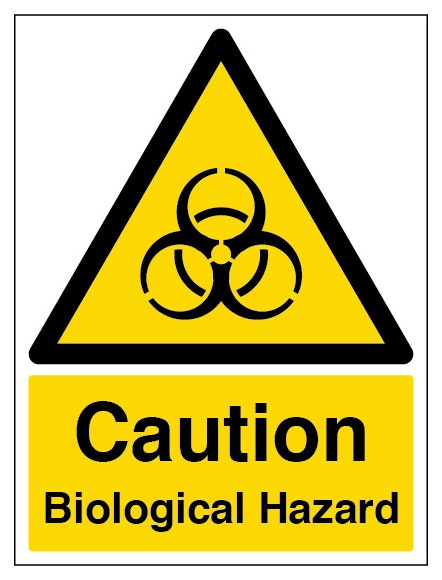 Caution Biological Hazard Portrait