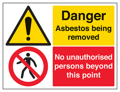 Asbestos Unauthorised Persons Large Landscape