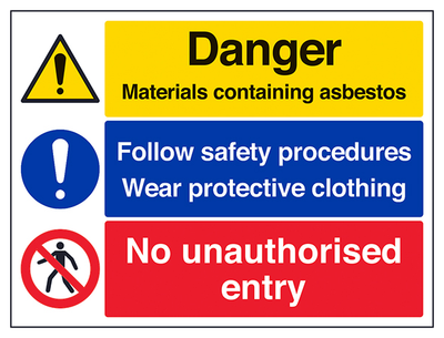 Asbestos Safety Procedures No Entry