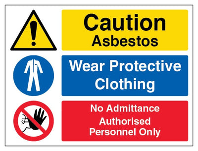 Caution Asbestos Protective Clothing Landscape