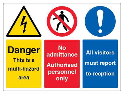 Danger No Admittance Visitors Report To Reception Landscape
