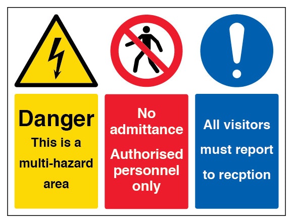 Danger No Admittance Visitors Report To Reception Landscape
