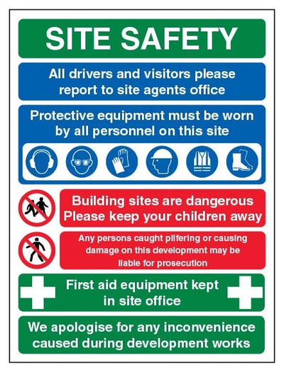 Site Safety All Drivers And Visitors Please Report Portrait