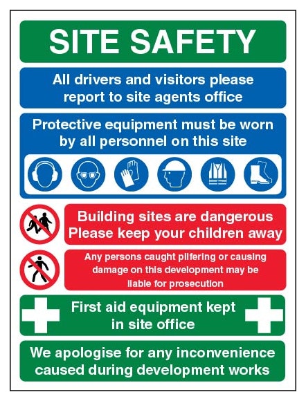 Site Safety All Drivers And Visitors Please Report Portrait