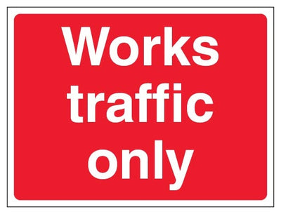 Works Traffic Only Landscape Red