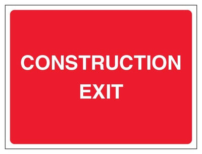 Construction Exit Landscape Red