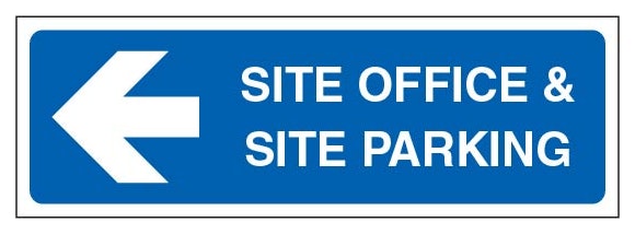 Site Office And Site Parking Narrow Landscape Arrow Left