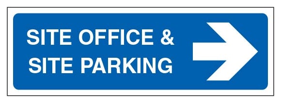 Site Office And Site Parking Narrow Landscape Arrow Right