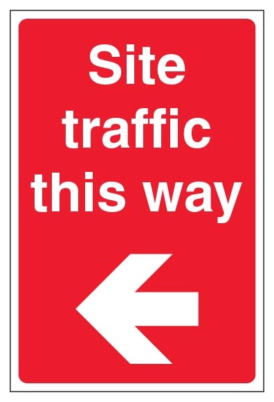 Site Traffic This Way Portrait Arrow Left