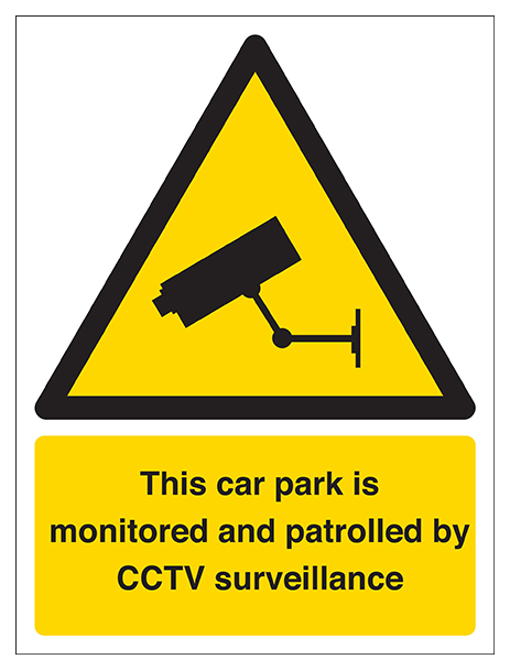 This Car Park Is Monitored By Cctv Surveillance Portrait