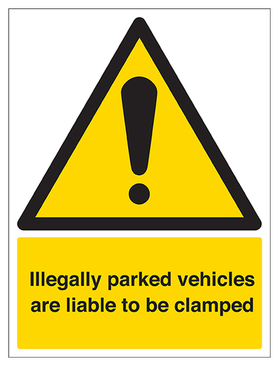 Security Notice Illegally Parked Vehicles