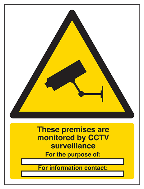 These Premises Are Monitored By Cctv Portrait