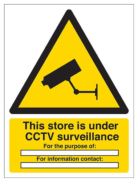 Cctv Is In Operation In This Store Portrait