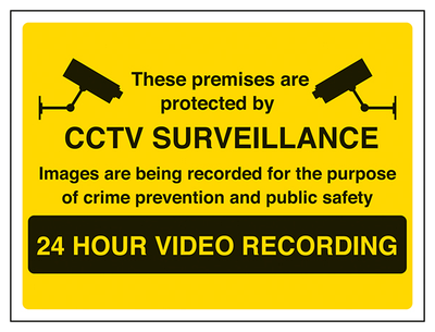 Warning Closed Circuit Television Large Landscape