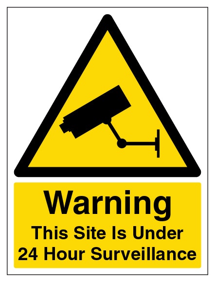 Warning This Site Is Under 24 Hour Surveillance Portrait