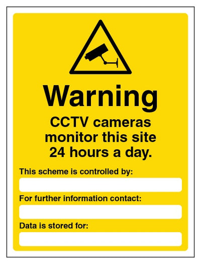 Warning Cctv Cameras Monitor This Site Portrait