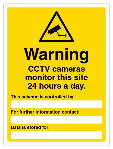 Warning Cctv Cameras Monitor This Site Portrait