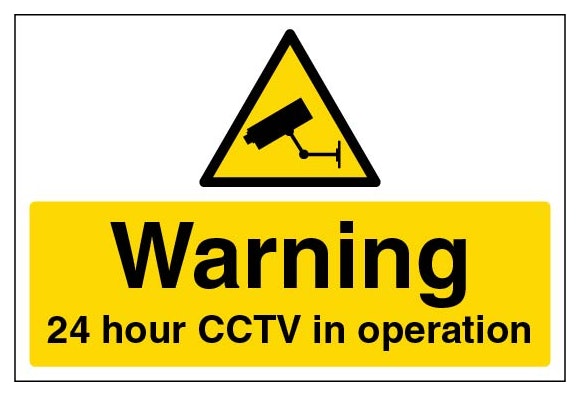 Warning 24 Hour Cctv In Operation Large Landscape