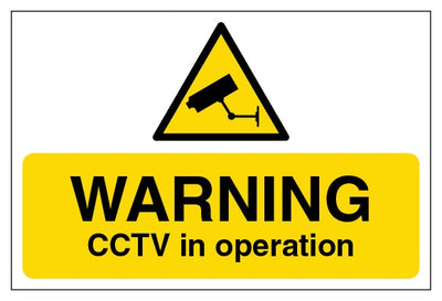 Warning Cctv In Operation Large Landscape