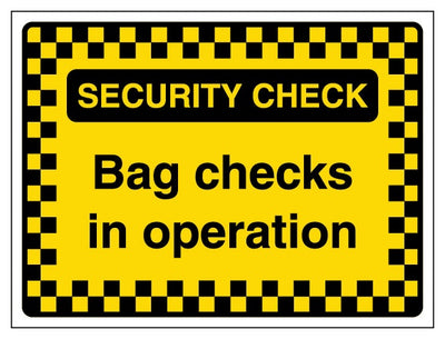 Security Check Bag Checks In Operation Pattern Border