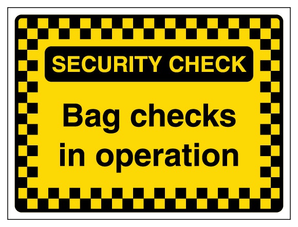 Security Check Bag Checks In Operation Pattern Border