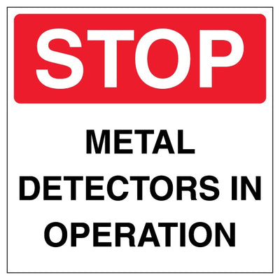 Stop Metal Detectors In Operation