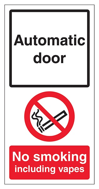 Automatic Door No Smoking Inc Vapes