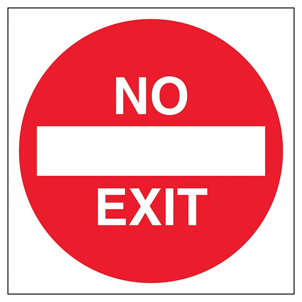 No Exit Automatic Door