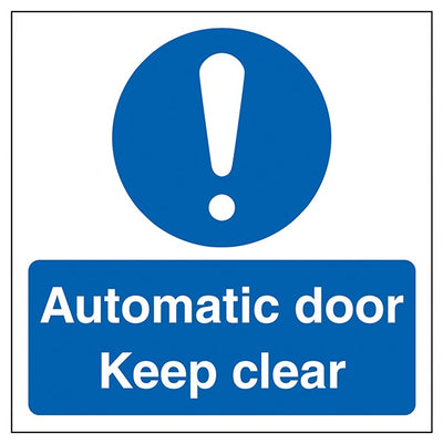 Automatic Door Keep Clear Square