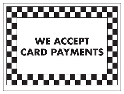 We Accept Card Payments