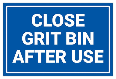 Close Grit Bin After Use