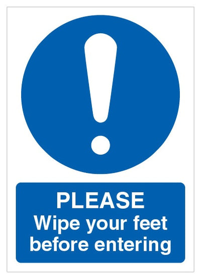 Please Wipe Your Feet Before Entering A4