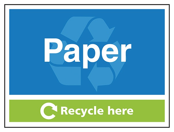 Paper Recycle Here