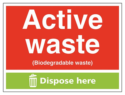 Active Waste Biodegradable Waste Dispose Here