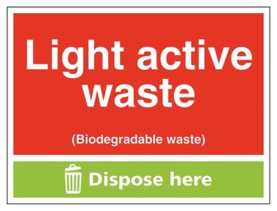 Light Active Waste Biodegradable Waste Dispose Here