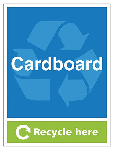 Cardboard Recycle Here Portrait