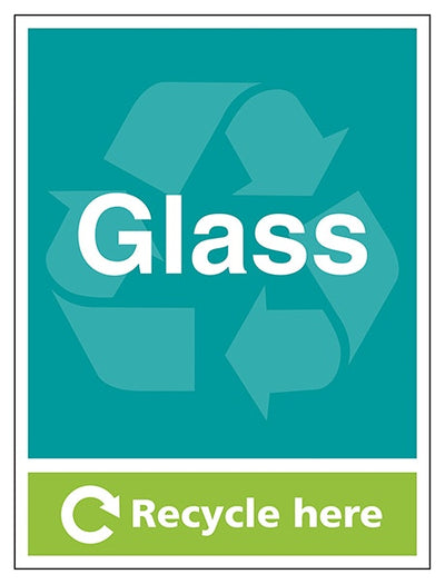 Glass Recycle Here Portrait