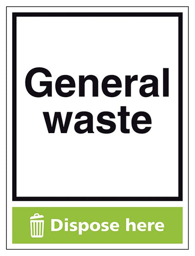 General Waste Dispose Here Portrait
