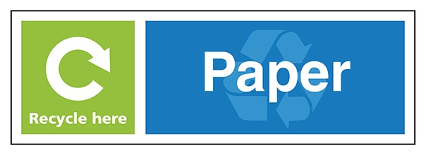 Paper Recycle Here Landscape