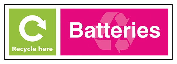 Batteries Recycle Here Landscape