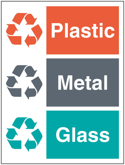 Plastic Metal Glass Recycling Symbol