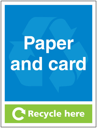 Paper And Card Recycle Here