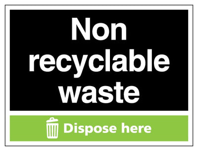 Non Recyclable Waste Dispose Here Landscape