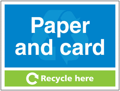 Paper And Card Recycle Here Landscape
