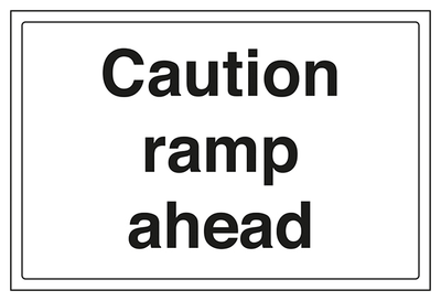 Caution Ramp Ahead Large Landscape