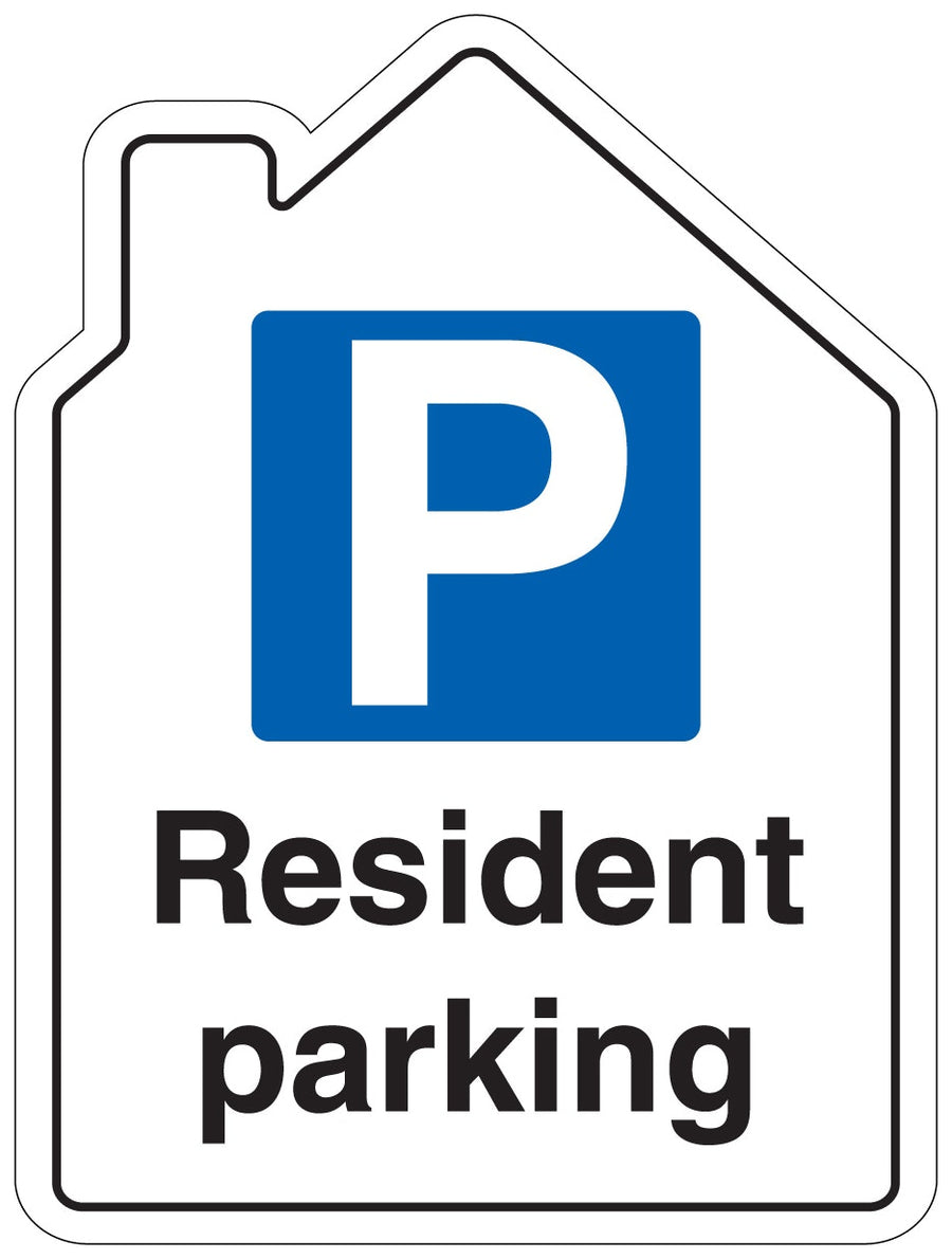 Residents Parking Shaped Sign
