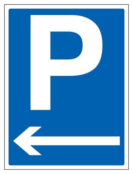 Parking Symbol Arrow Left Portrait