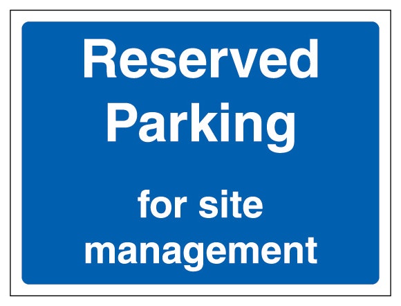 Reserved Parking For Site Management Landscape