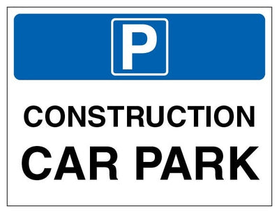 Construction Car Park Landscape Blue And White