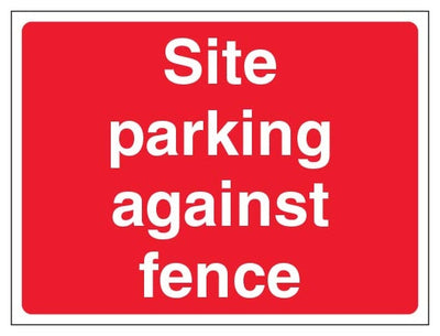 Site Parking Against Fence Landscape Red